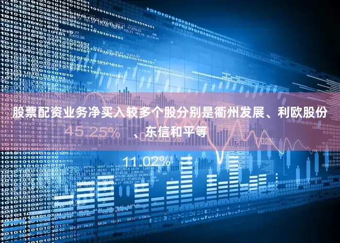 股票配资业务净买入较多个股分别是衢州发展、利欧股份、东信和平等