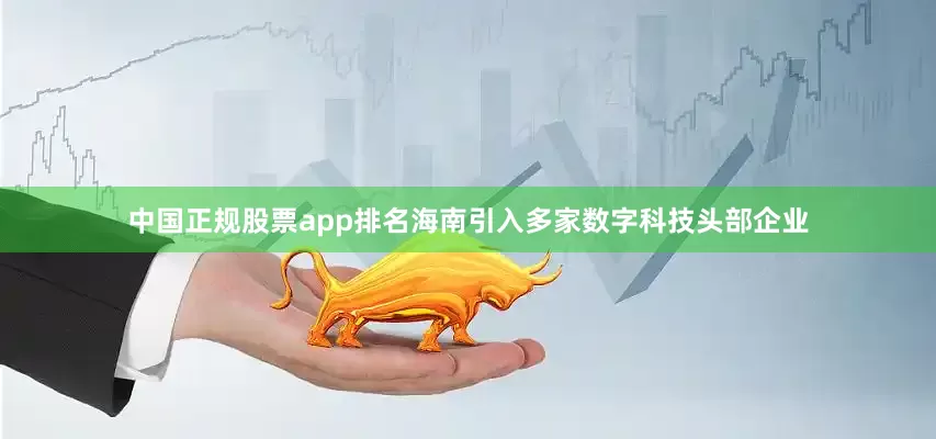 中国正规股票app排名海南引入多家数字科技头部企业